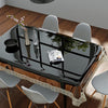 Homerz Premium High Thickness Transparent Table Cover with Lace, Durable and Waterproof